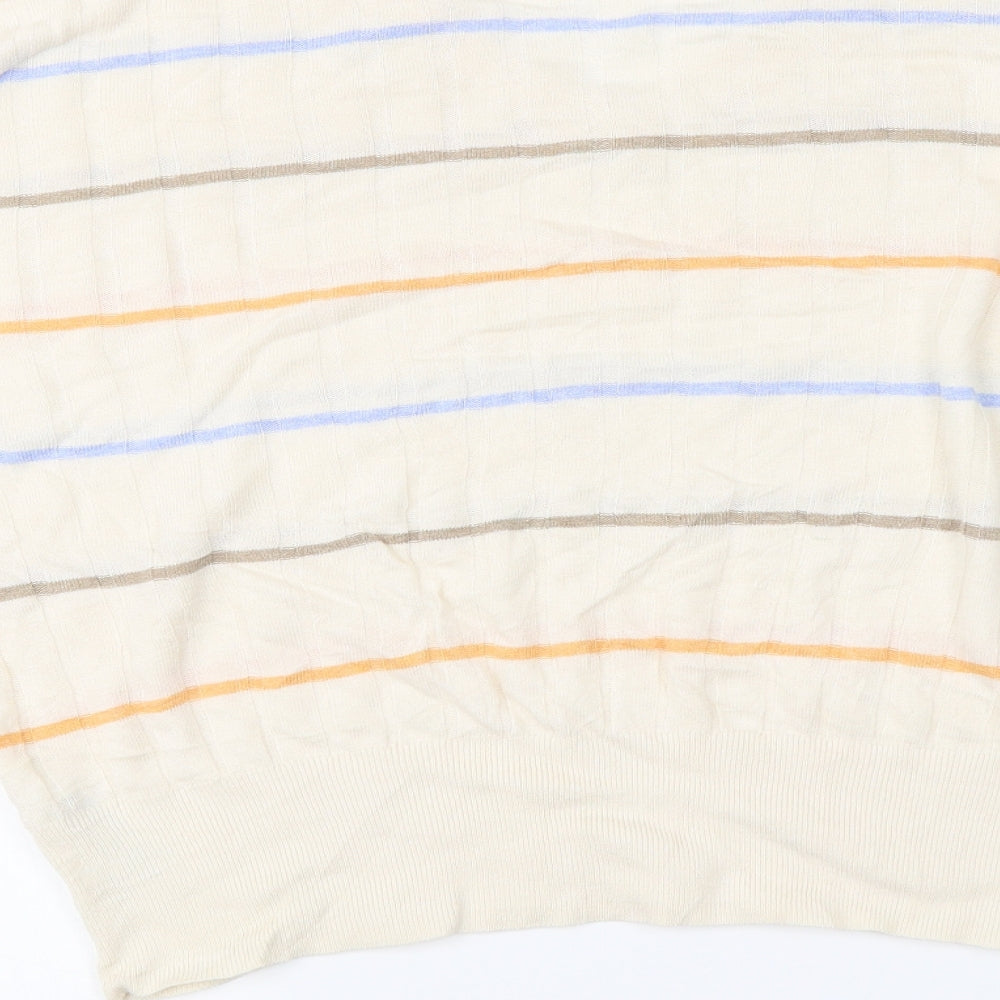 Marks & Spencer  Womens Beige Striped  Pullover Jumper Size XL