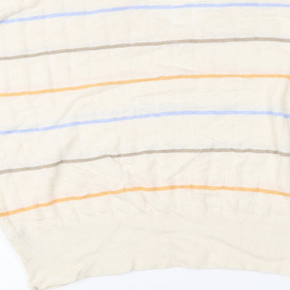 Marks & Spencer  Womens Beige Striped  Pullover Jumper Size XL