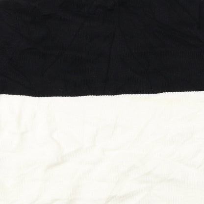 Marks and Spencer  Womens Black Striped  Pullover Jumper Size 8