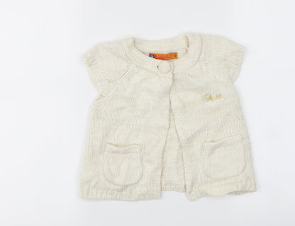 a 58 girls Girls Ivory   Cardigan Jumper Size 3 Years