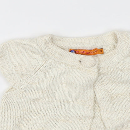 a 58 girls Girls Ivory   Cardigan Jumper Size 3 Years