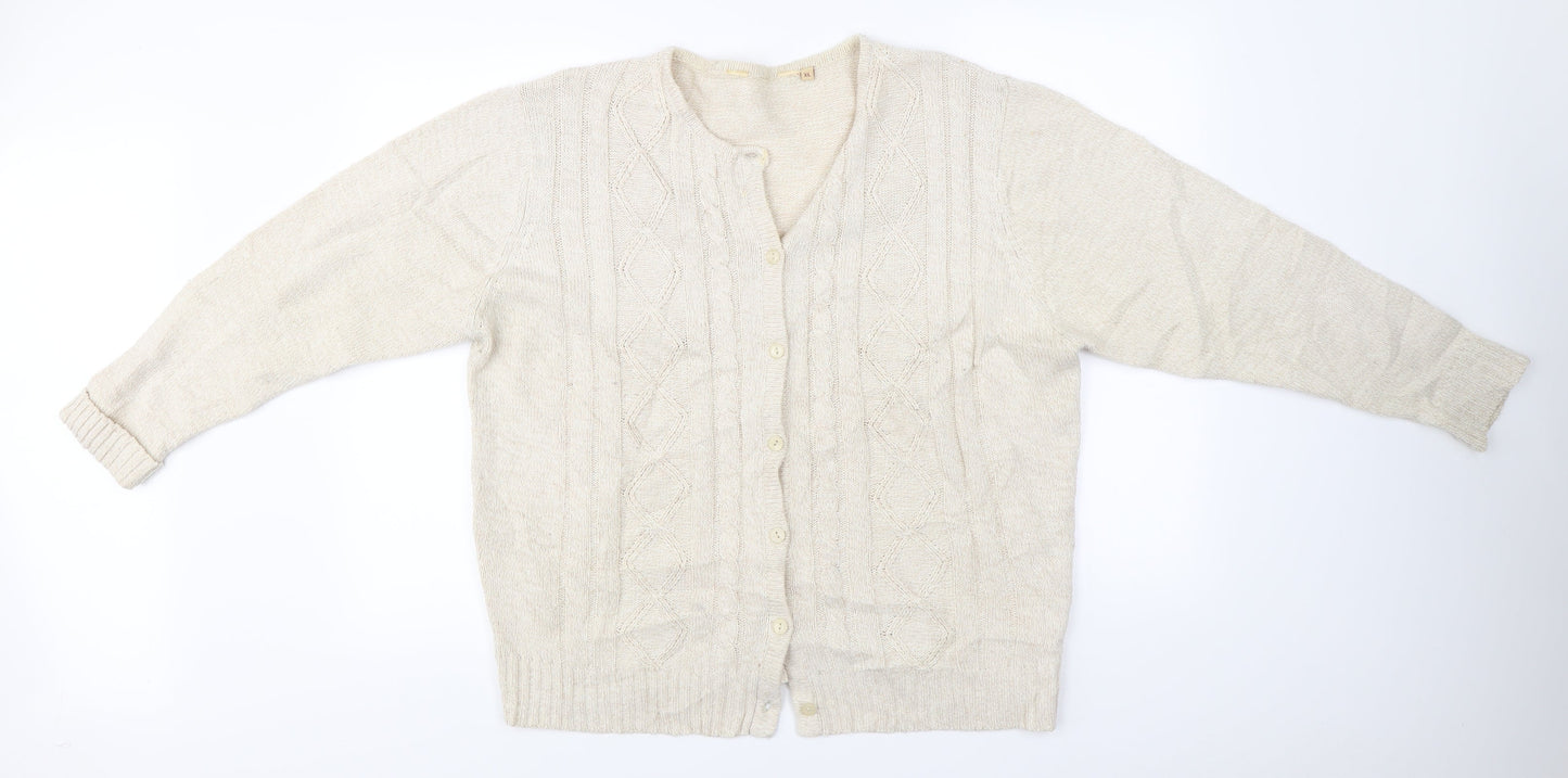 EWM  Womens Beige   Cardigan Jumper Size XL