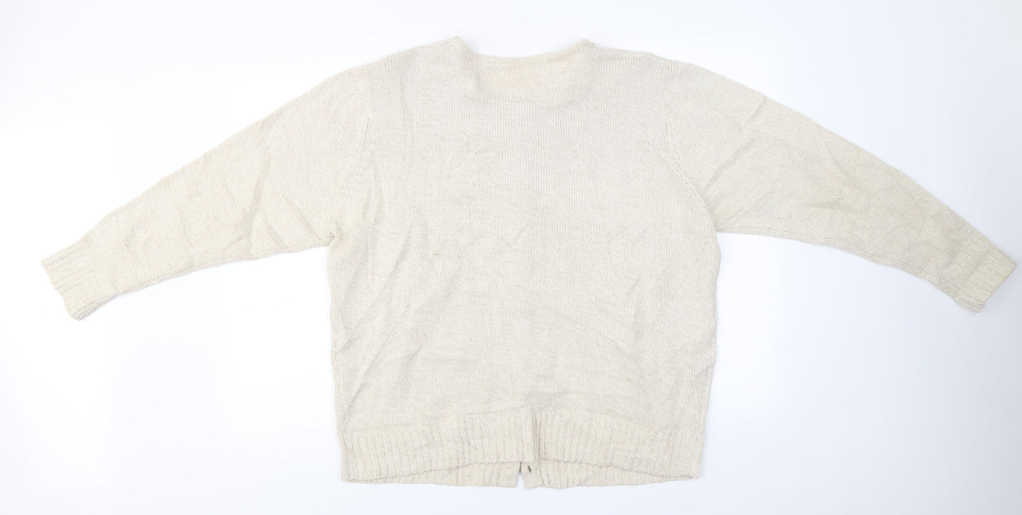 EWM  Womens Beige   Cardigan Jumper Size XL