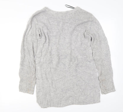 H&M Girls Grey   Pullover Jumper Size 14 Years  - Sequin Stars