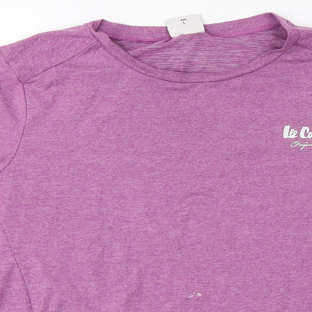 Womens UK Size 12 Lee Cooper Pink Basic T-Shirt