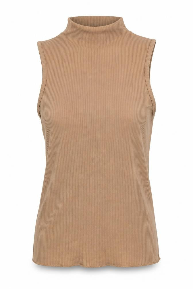 Womens UK Size 8 Topshop Brown Basic T-Shirt