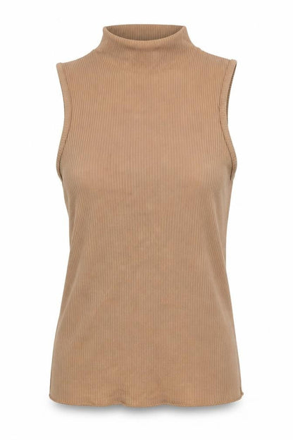 Womens UK Size 8 Topshop Brown Basic T-Shirt