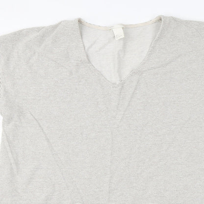 Womens UK Size L H&M Ivory Basic T-Shirt