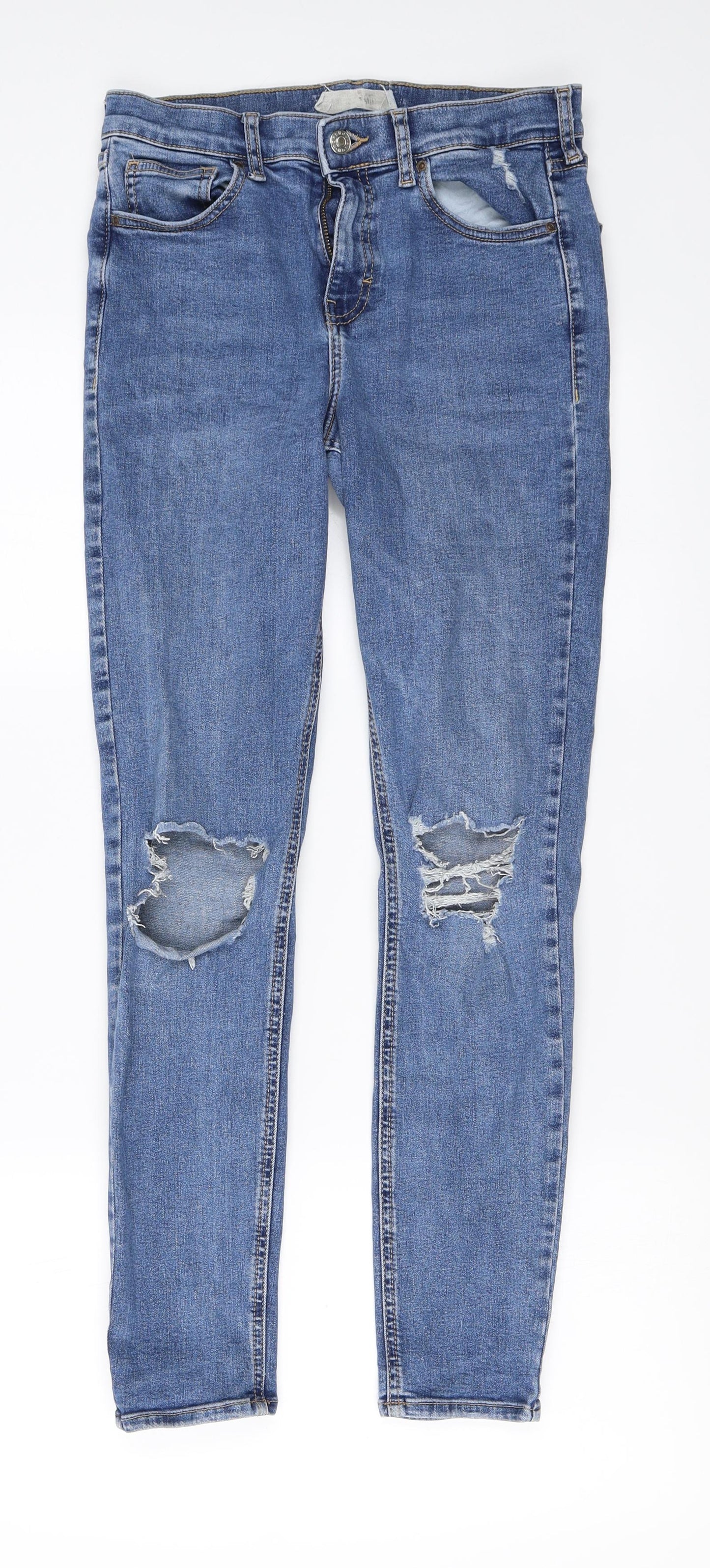 Topshop Womens Blue   Skinny Jeans Size 26 in L25 in