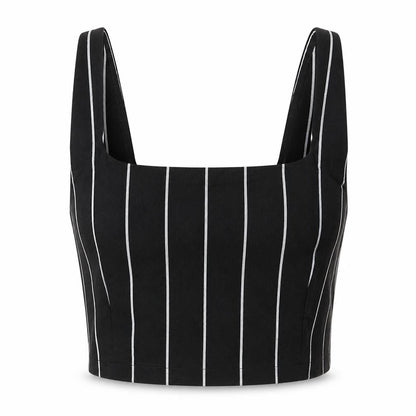 Womens UK Size 4 H&M Black Ringer Tank