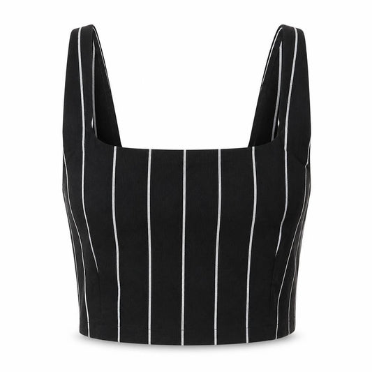 Womens UK Size 4 H&M Black Ringer Tank