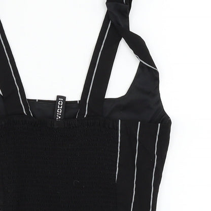 Womens UK Size 4 H&M Black Ringer Tank