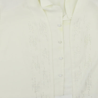 Womens UK Size XL Michael Gold White Tunic Blouse
