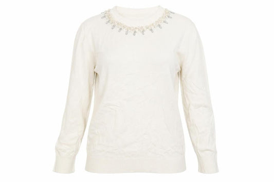 Warehouse Womens White   Pullover Jumper Size 10