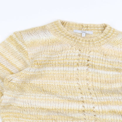 NEXT Womens Yellow Striped  Pullover Jumper Size 14