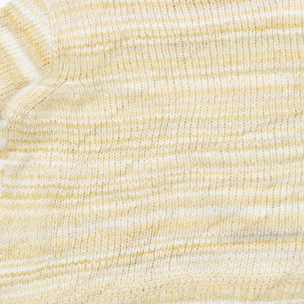NEXT Womens Yellow Striped  Pullover Jumper Size 14