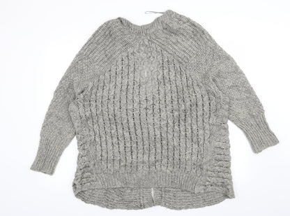 Papaya Womens Grey   Cardigan Jumper Size M