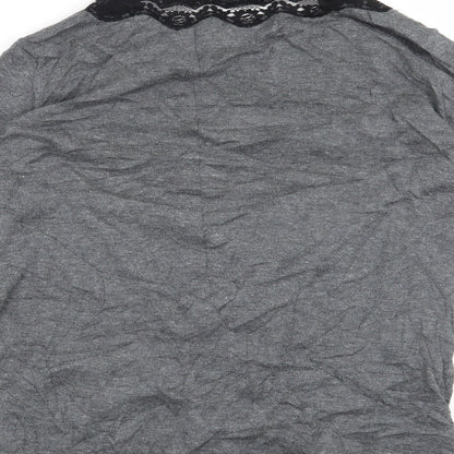 Lux Womens Grey   Cardigan Jumper Size L