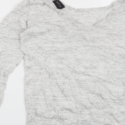 VILA Womens Grey   Pullover Jumper Size S