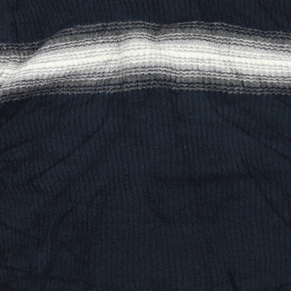 Marks and Spencer Mens Blue Striped  Pullover Jumper Size L