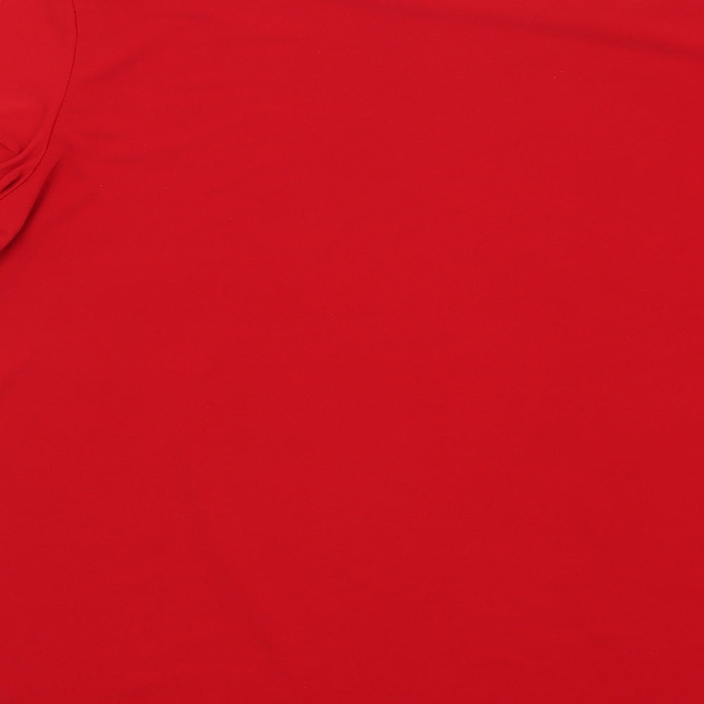 Susan Graver Womens Red   Basic T-Shirt Size S