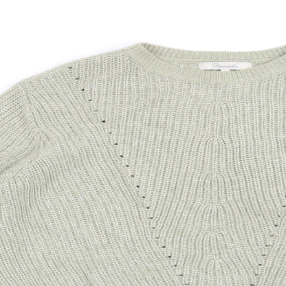 Peacocks Womens Green   Pullover Jumper Size S