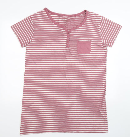 Primark Womens Pink Striped  T-Shirt Dress  Size 14