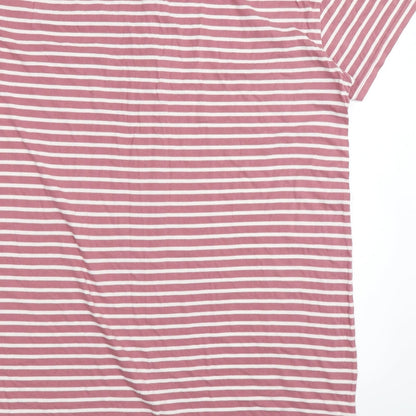Primark Womens Pink Striped  T-Shirt Dress  Size 14