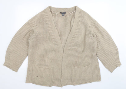 Primark Womens Grey  Knit Cardigan Jumper Size 16
