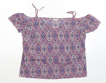 Womens UK Size 16 Papaya Multicoloured Basic T-Shirt