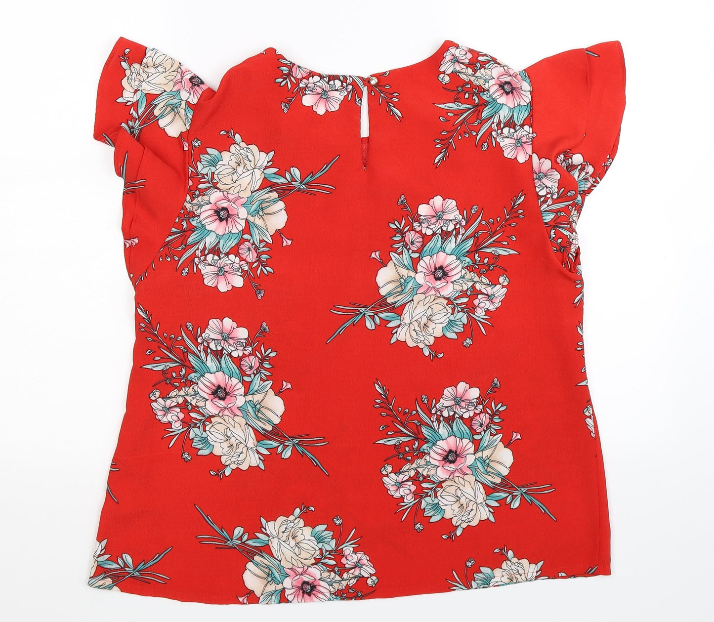 Womens UK Size 14 Yumi Red Basic Blouse