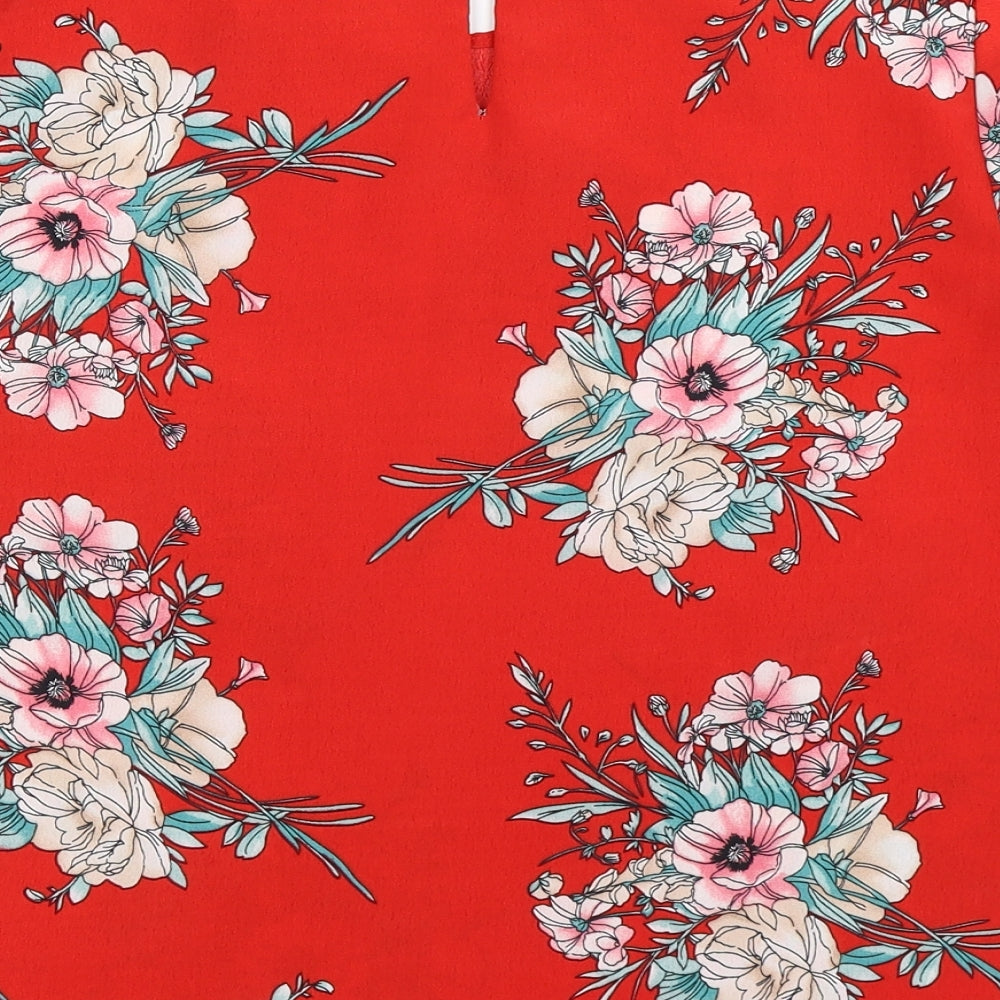 Womens UK Size 14 Yumi Red Basic Blouse