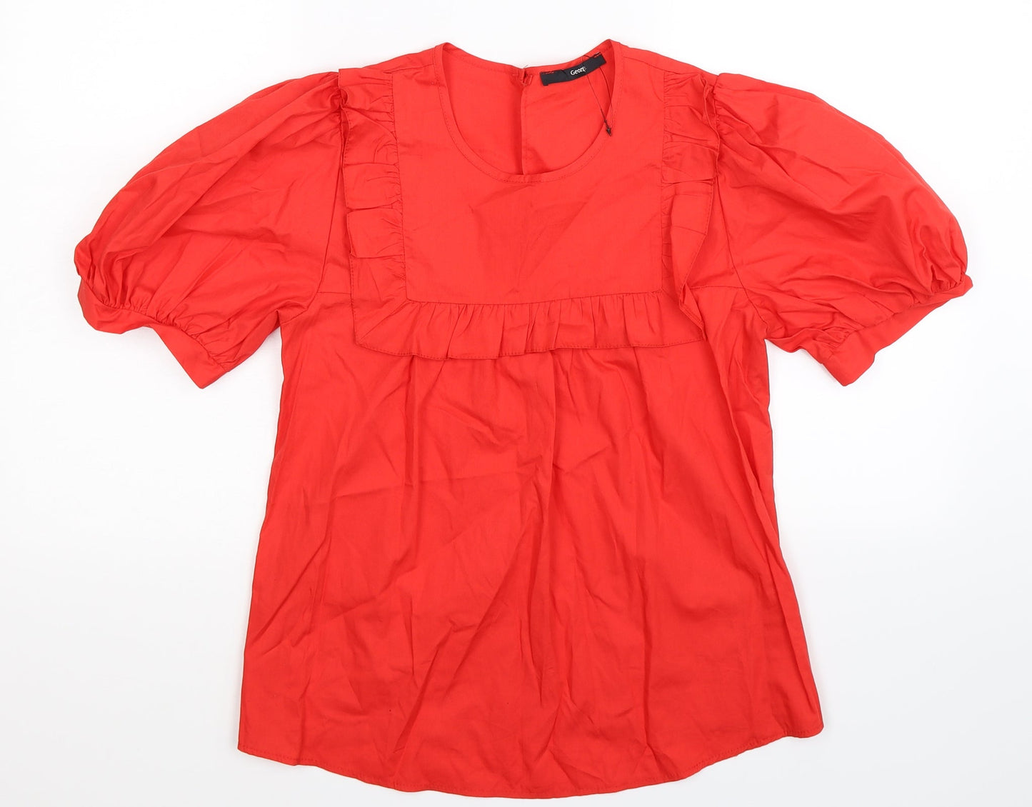 George Womens Red   Basic Blouse Size 8