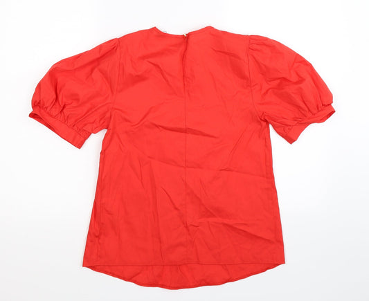 George Womens Red   Basic Blouse Size 8