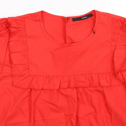 George Womens Red   Basic Blouse Size 8