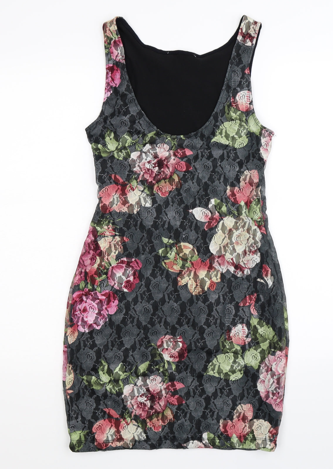 Preworn Womens Multicoloured Floral  Bodycon  Size S