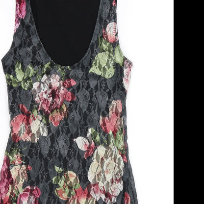 Preworn Womens Multicoloured Floral  Bodycon  Size S
