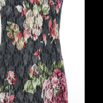 Preworn Womens Multicoloured Floral  Bodycon  Size S