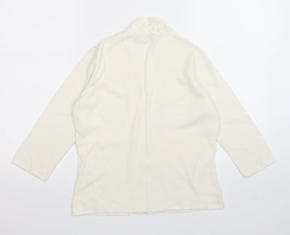 ALEX Womens White  Knit Cardigan Jumper Size 10