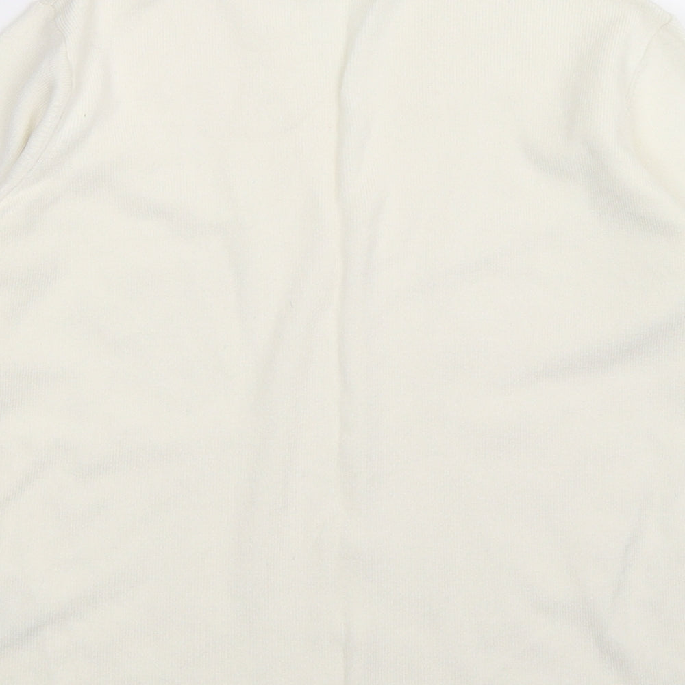 ALEX Womens White  Knit Cardigan Jumper Size 10