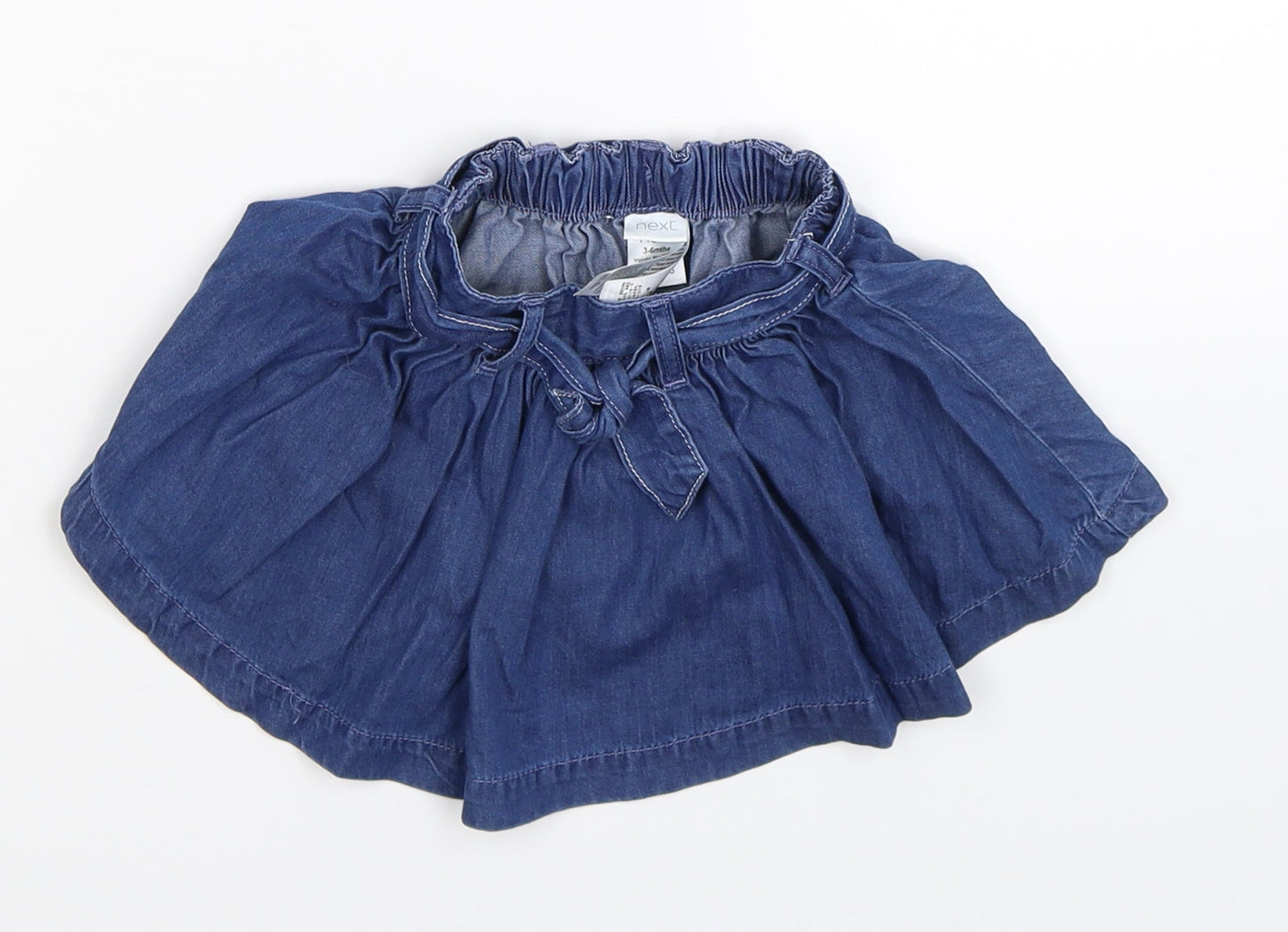 NEXT Girls Blue  Denim Pleated Skirt Size 3-6 Months