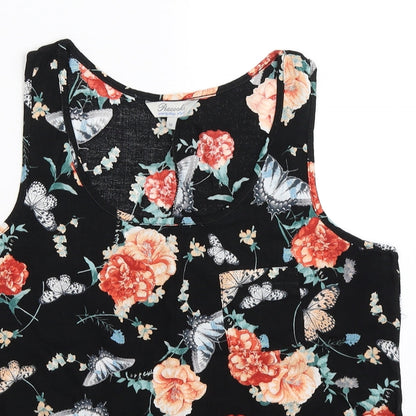 Womens UK Size 12 Peacocks Black Basic Tank
