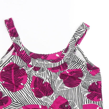 Womens UK Size 10 Wallis Multicoloured Basic Tank