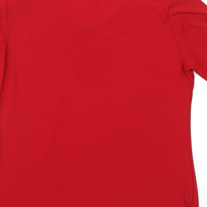 mega designs Womens Red   Basic Blouse Size S