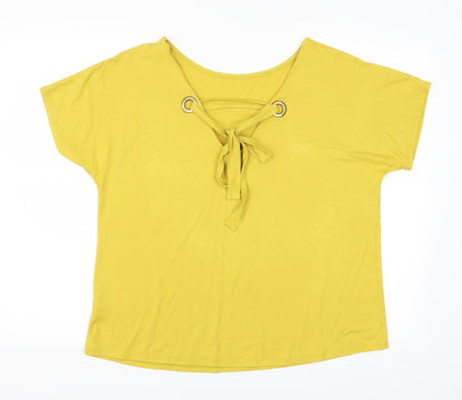 George Womens Yellow    Blouse Size 16