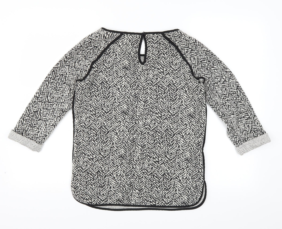 Next Womens Black Polka Dot  Pullover Jumper Size 8