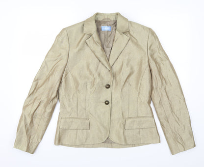 Cavita Womens Gold   Gilet Blazer Size 10