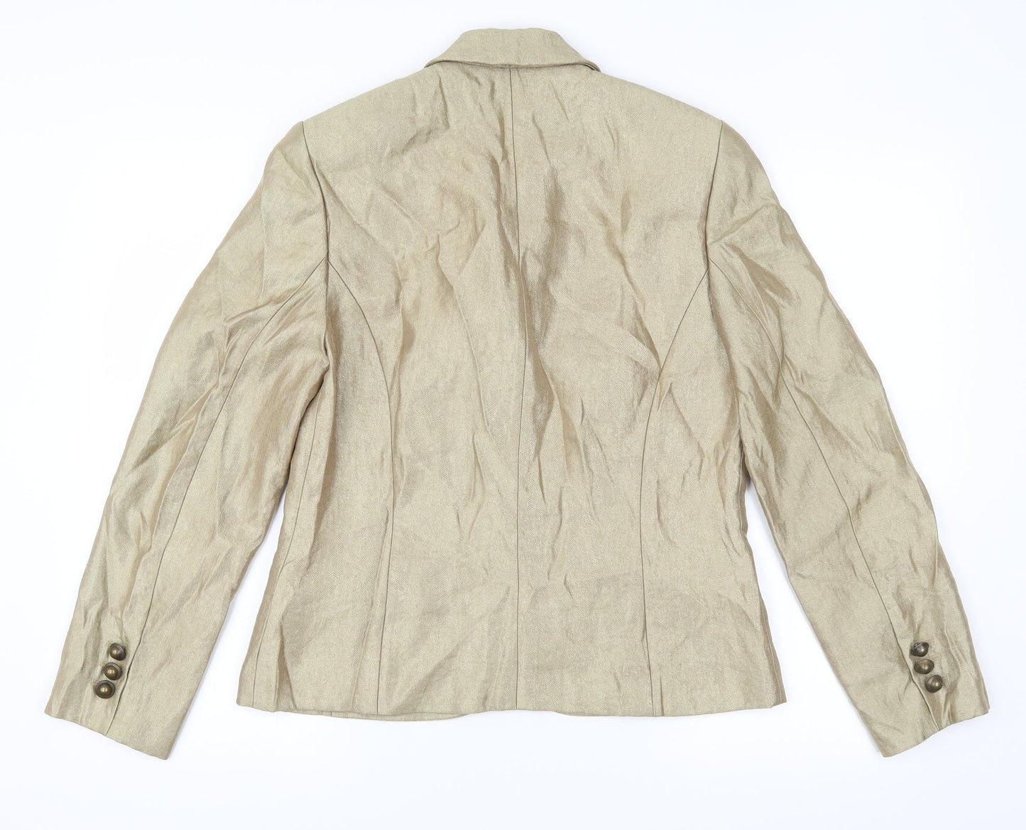 Cavita Womens Gold   Gilet Blazer Size 10