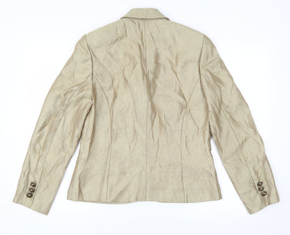 Cavita Womens Gold   Gilet Blazer Size 10