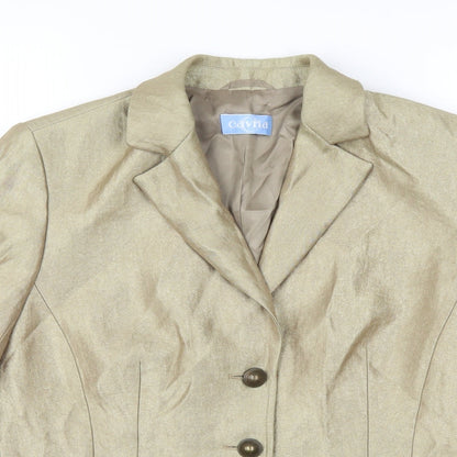 Cavita Womens Gold   Gilet Blazer Size 10